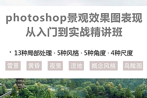 Photoshop景观效果图表现从入门到实战精讲班