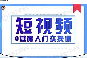 2021短视频0基础入门实操课,新手必学,快速帮助你从小白变成高手