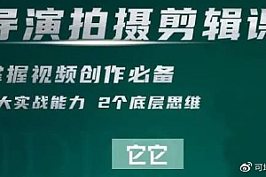 短视频学院·导演拍摄剪辑核心课,掌握视频创作必备的2大实战能力与底层思维