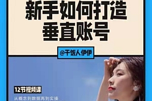 干饭人伊伊抖音培训课全套 新手如何打造垂直账号