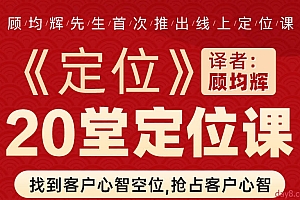 顾均辉 20堂定位课:用定位实现销售持续增长
