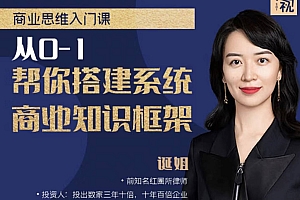 【诞姐】商业思维入门课,从0-1帮你搭建系统商业知识框架