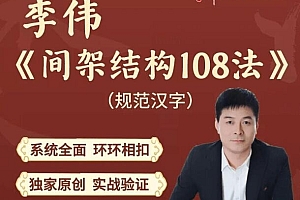 李伟《间架结构108法》(规范汉字)