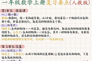 1-6年级数学核心考点+知识清单(人教版)